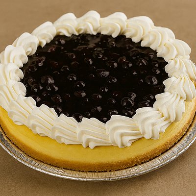 Blueberries and cream cheesecake