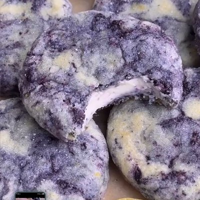 Blueberry Lemon Mochi Cookies