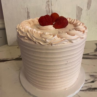 10” Almond With Raspberry Preserve And Buttercream