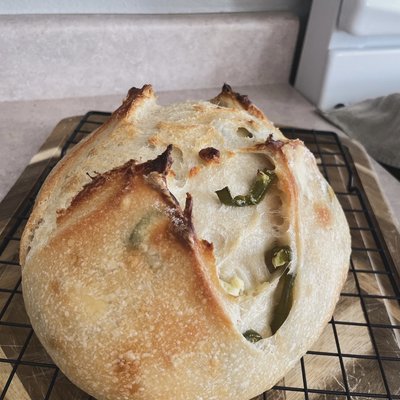 Sourdough Jalapeño Feta Cheese Boule 