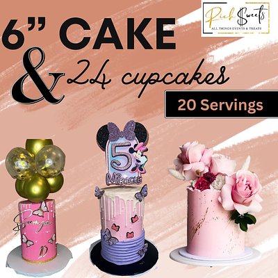 6” Tall Cake Freestyled (Feeds 20)