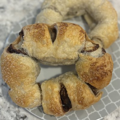 Nutella And Peanut Butter Danish Ring