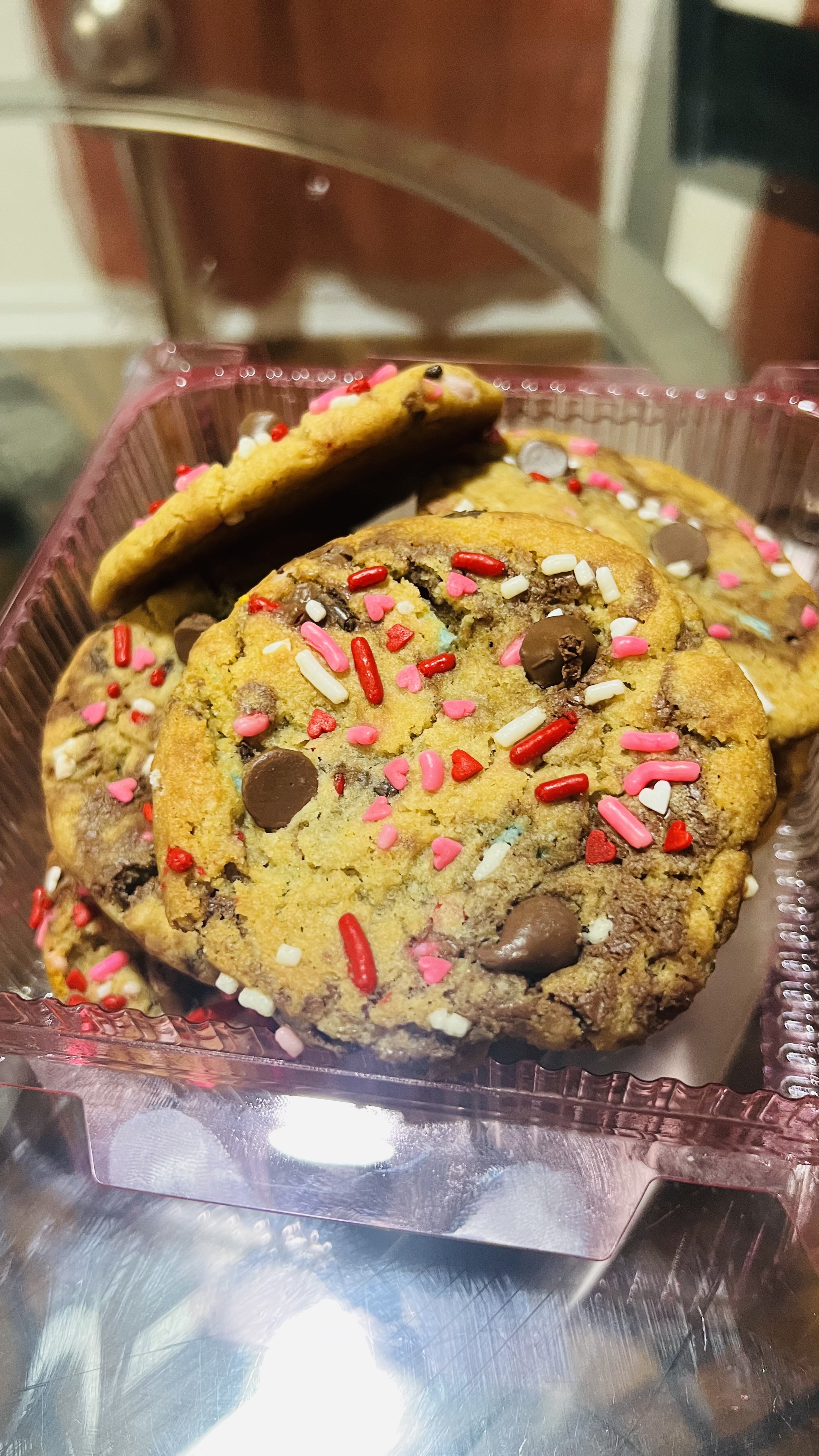 Valentine Chocolate Chip Cookies
