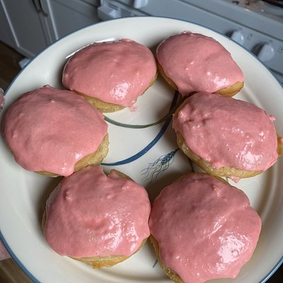 Strawberry Frosted Donuts