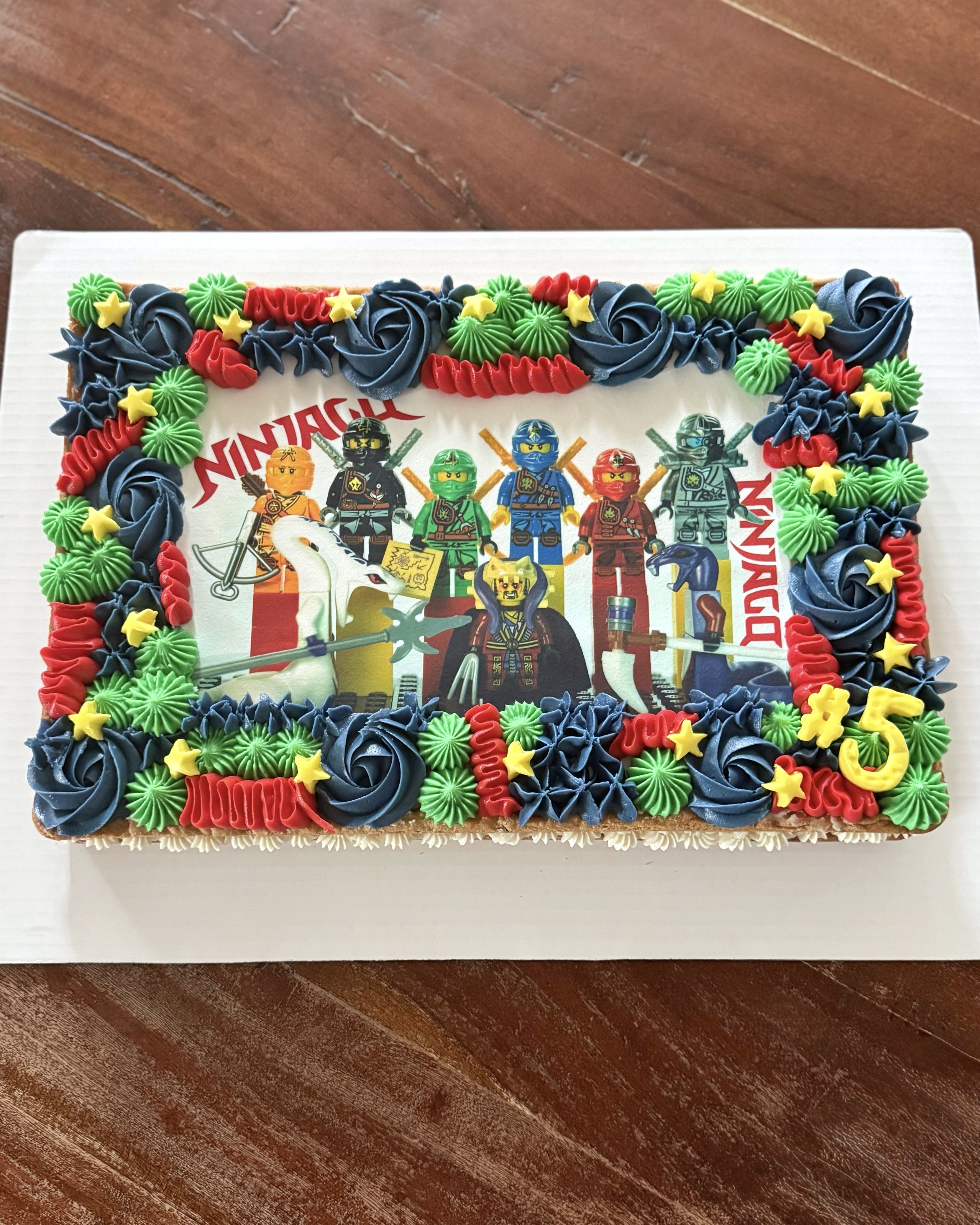 Double Layer Cookie Cake w Buttercream In-between the Layers & on Top (serves 26-30) 10”x15”