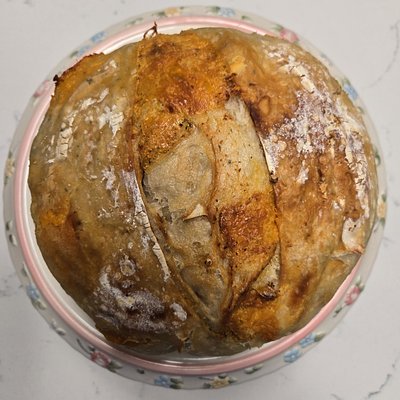 Garlic Cheddar Sourdough Loaf