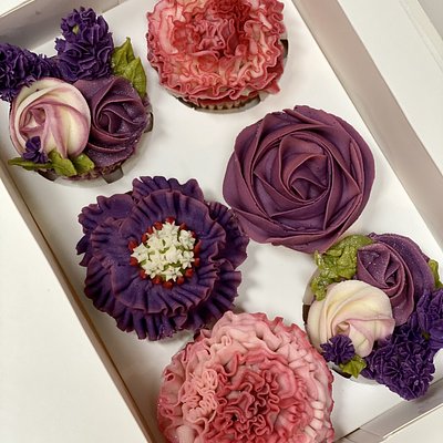 6 Floral Cupcake Box (Premuim)