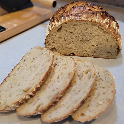 Roasted Garlic and Rosemary Sourdough 