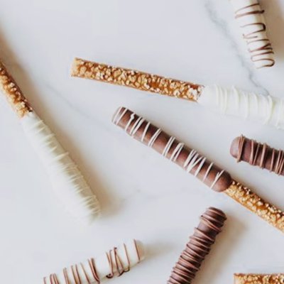Dipped Pretzel Rod W/Basic Dip And Drizzle
