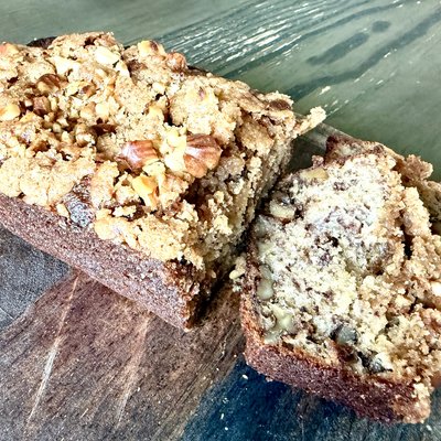 Banana Nut (walnuts) Mini Loaf w/ Streusel Topping 