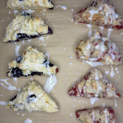 Blueberry Sourdough Scones