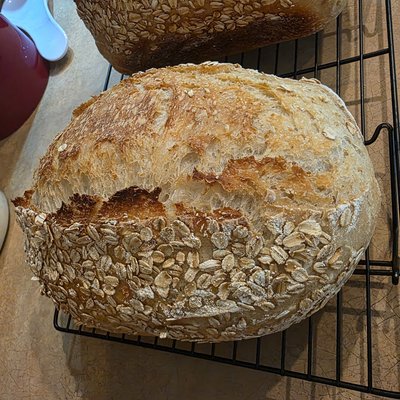 Maple Oatmeal Sourdough Bread 