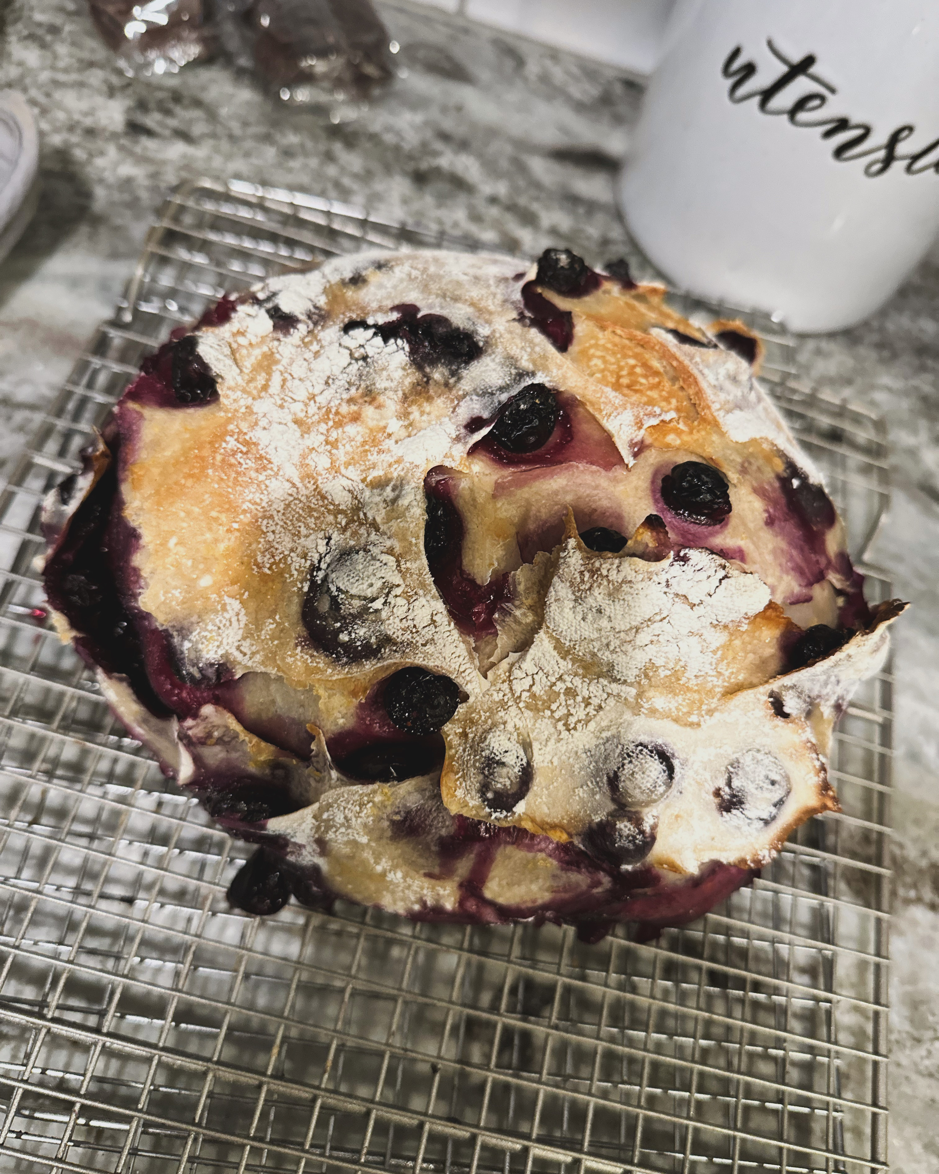lemon blueberry sourdough bread