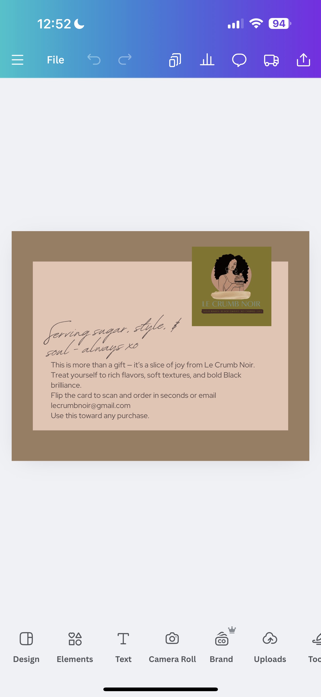 Le Crumb Noir Gift Certificate