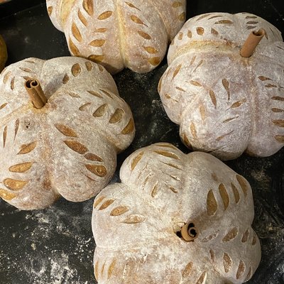 Pumpkin Shaped Sourdough Loaf