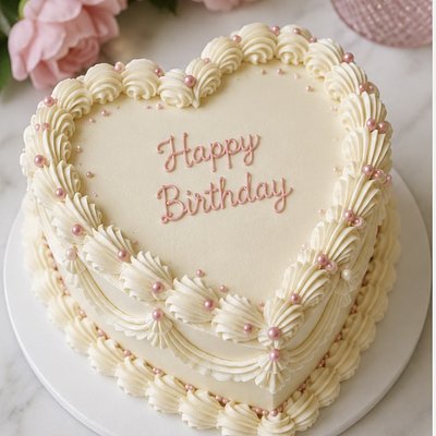 Vintage Heart Cake