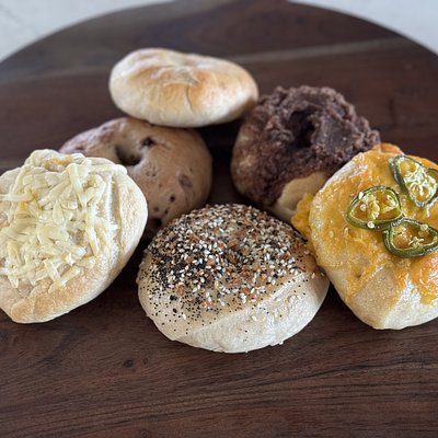 Sourdough bagels 
