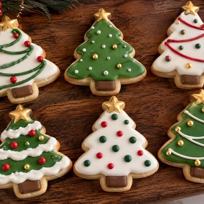 Christmas Trees Custom Sugar Cookies