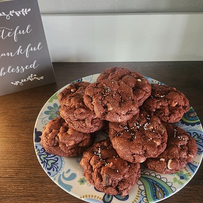 Ruby Red Velvet Cookies