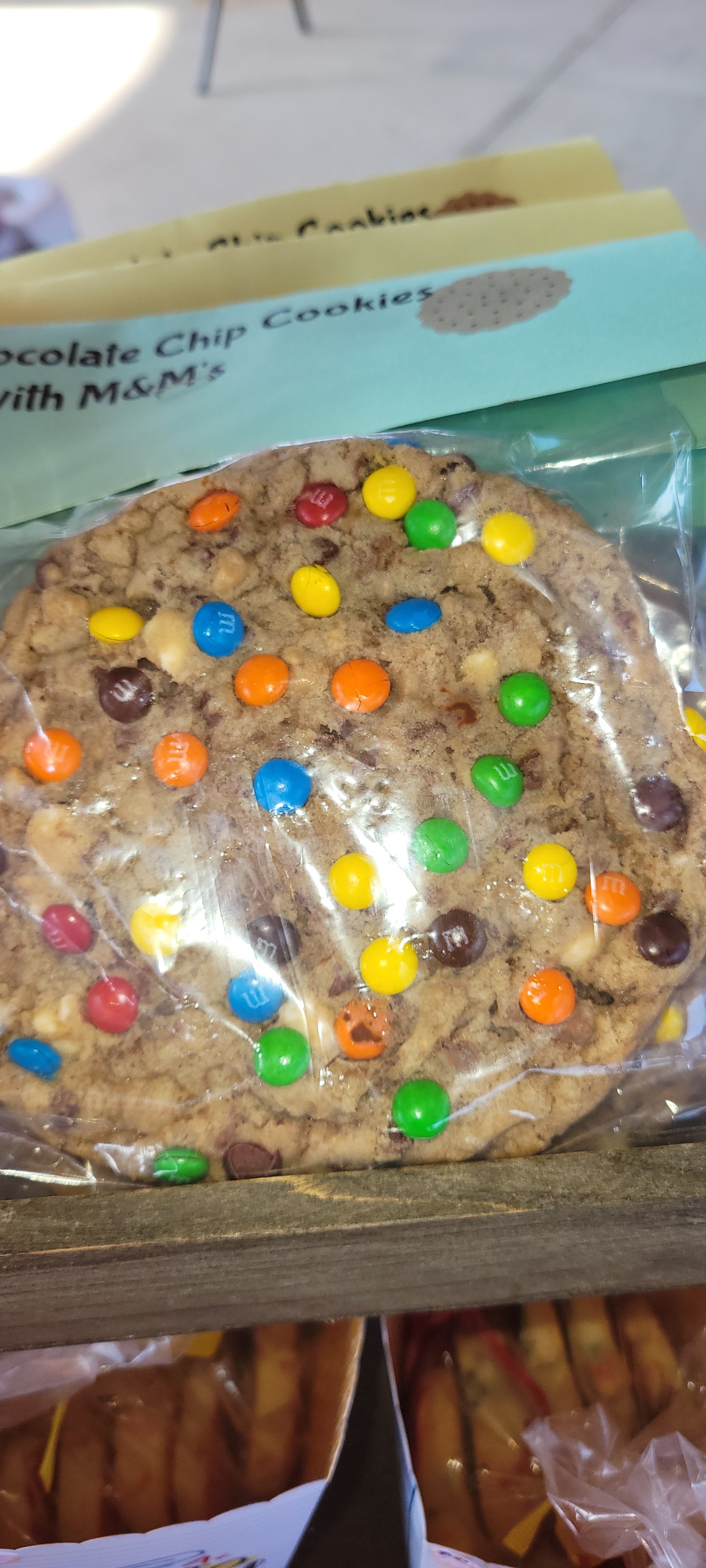 Triple Chocolate Chip Cookies with  M&M’s