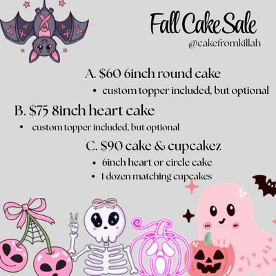 Fall Cake Sale 2025 