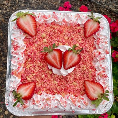 Strawberry Crunch Tres Leches Cake