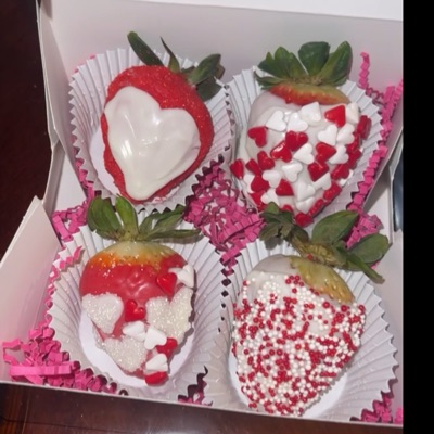 4 Chocolate Covered Strawberries