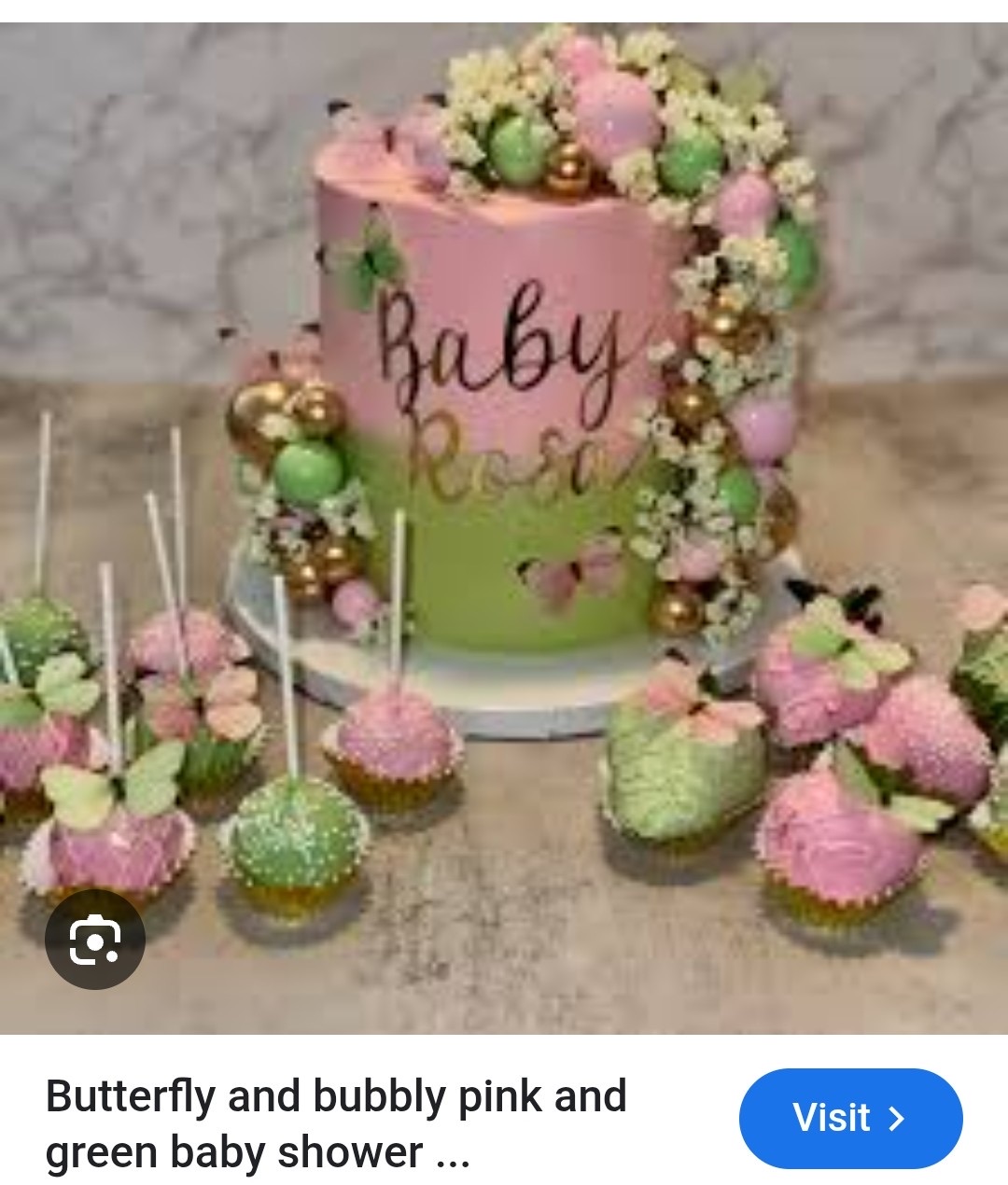 Bubbly Baby Shower Pink N Green