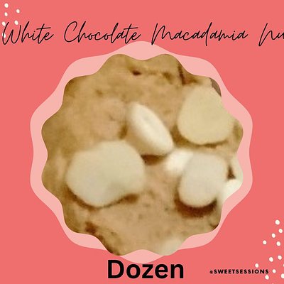 1-Dozen  White Chocolate Macadamia Nut Protein Cookie