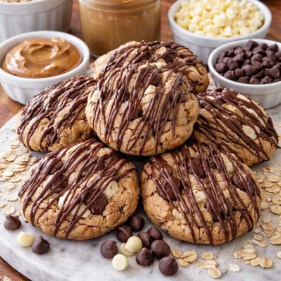 The Pelican  - Double Chocolate, Peanut Butter, Rolled Oats & Nuts Drizzeled In Chocolate)