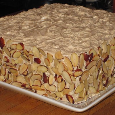 Toffee Mocha Almond Cake