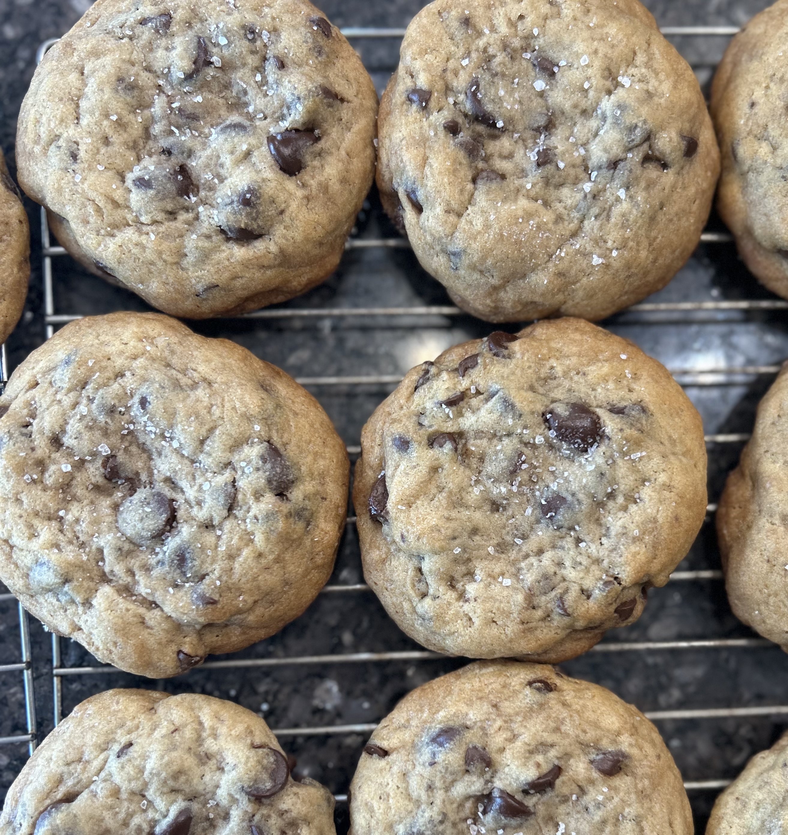 Sourdough Double Chocolate Chip Cookies With Sea Salt