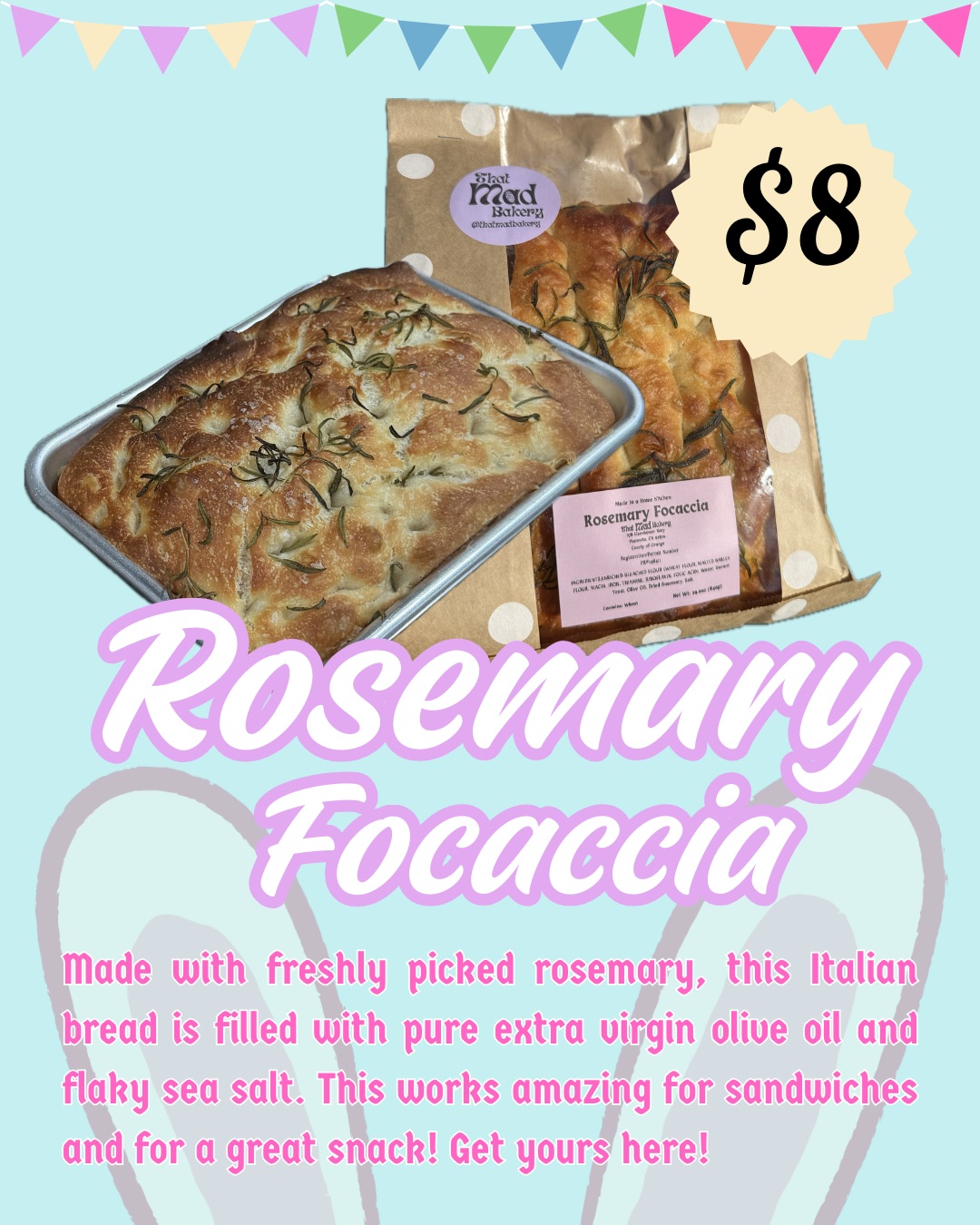 Rosemary Focaccia Bread 
