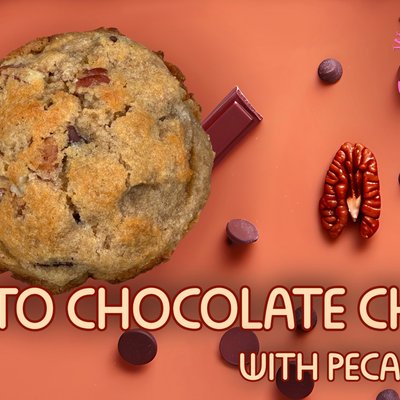 Half Dozen Keto Chocolate Chip Cookies With Pecans
