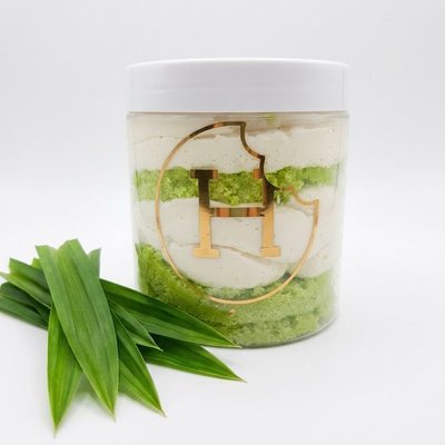 Pandan Young Coconut Chiffon in A Jar