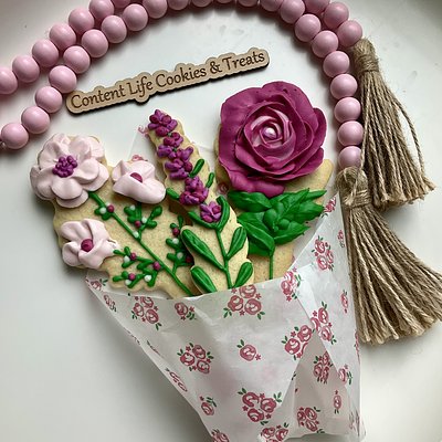 Sugar cookie flower bouquet