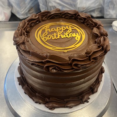 Yellow Butter Cake w/ Chocolate Frosting 