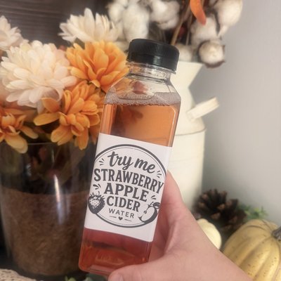 Strawberry Apple Cider Water ! 