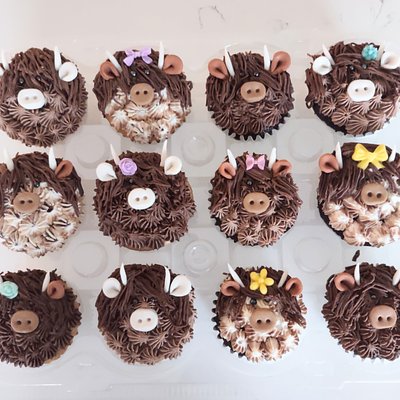 Highland Cow Cupcakes