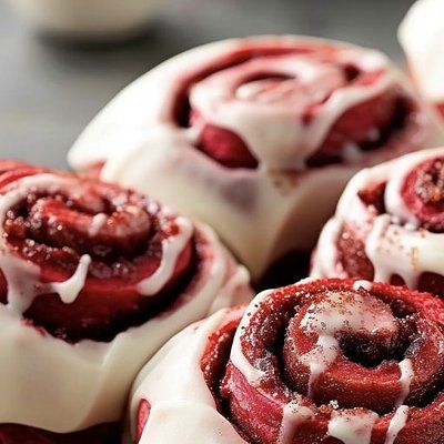 Red Velvet Cinnamon Rolls 