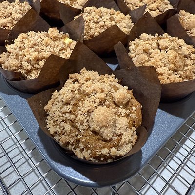 GF Pumpkin Cream Cheese Muffins (Crumb Topped)