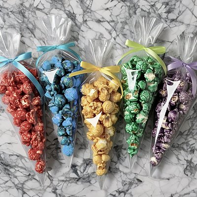 1 Dozen Graduation Custom Candied Popcorn Bags