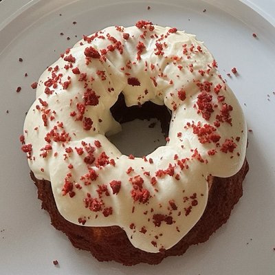 Red Velvet Cheesecake Cake Filled 