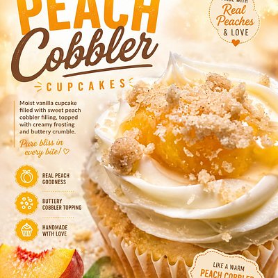 Peach Cobbler Cupcakes 