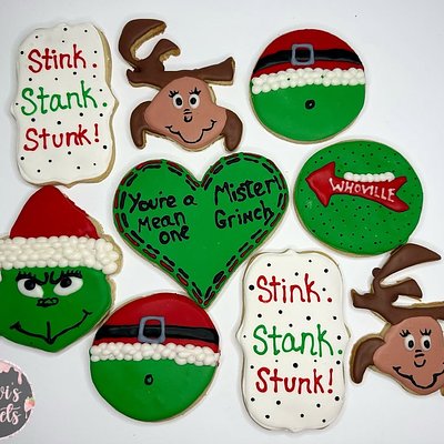 Grinch Sugar Cookies 