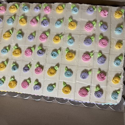 1/2 Sheet Cake Squares 