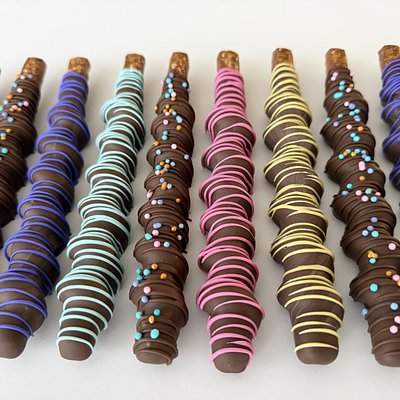 Caramel Wrapped Chocolate Covered Pretzels