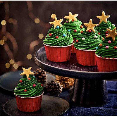 Christmas Tree Cupcakes - 1 Dozen 