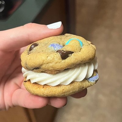 M&M Chocolate Chip Cookie Sandwiches  