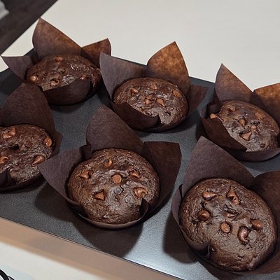 Sourdough Chocolate Egg Free Muffins 